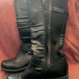 Earth Origins Black Winter Rain Boots with Knee High Design and Comfortable Sole